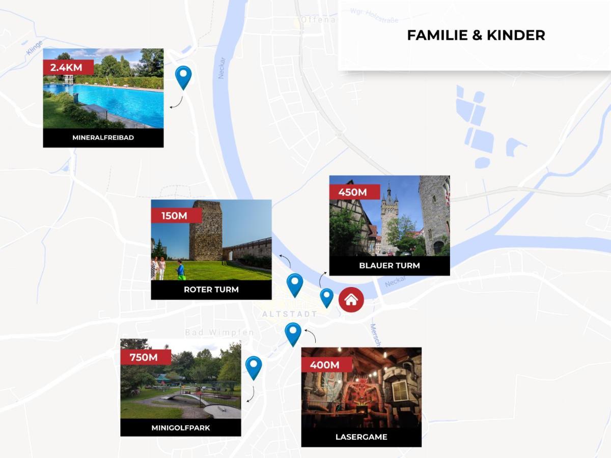 Wohnung In Top-Lage - Direkt Am Bahnhof Bad Wimpfen Exteriér fotografie